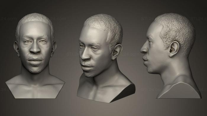 Бюсты и барельефы известных личностей (Лудакрис, BUSTC_0385) 3D модель для ЧПУ станка
